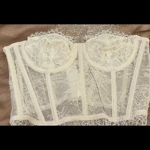 authentic victoria’s secret corset white bra